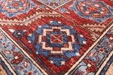 Blue Persian Fine Serapi Hand Knotted Wool Rug - 8' 2" X 9' 9" - Golden Nile