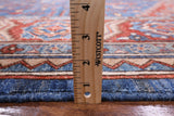 Blue Persian Fine Serapi Hand Knotted Wool Rug - 8' 2" X 9' 9" - Golden Nile