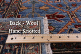 Blue Persian Fine Serapi Handmade Wool Rug - 9' 0" X 12' 7" - Golden Nile