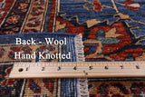 Blue Persian Fine Serapi Handmade Wool Rug - 9' 11" X 13' 7" - Golden Nile