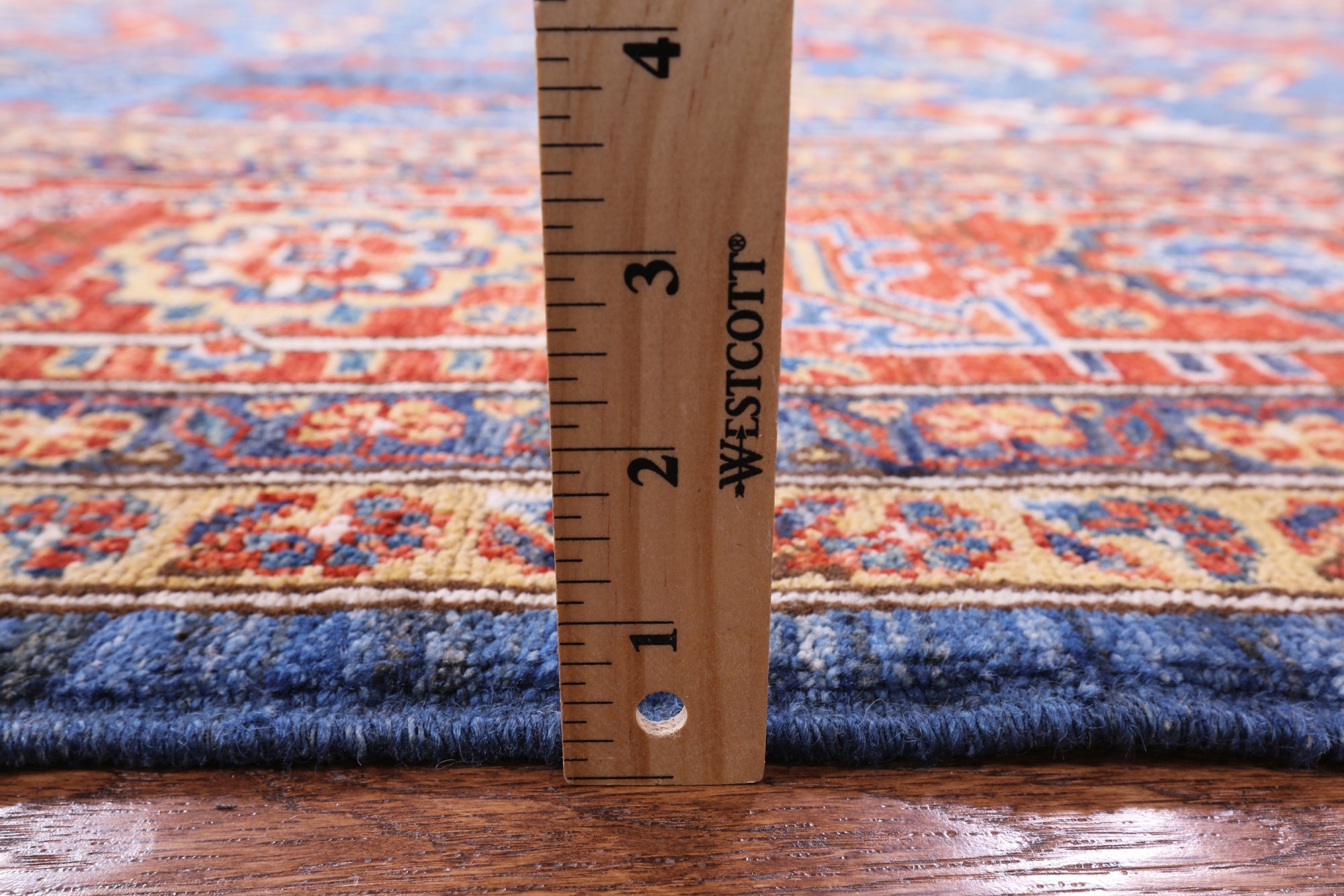 Blue Persian Fine Serapi Handmade Wool Rug - 9' 11" X 13' 7" - Golden Nile