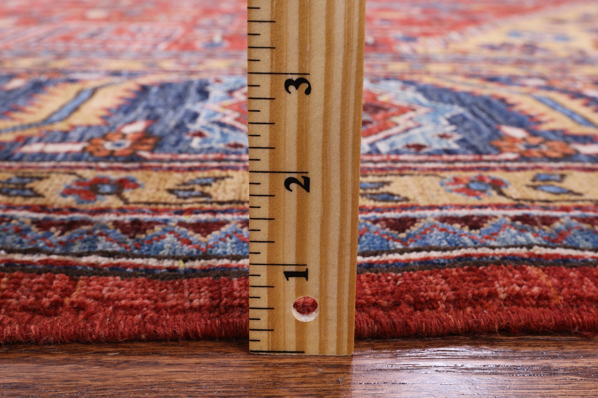 Red Persian Fine Serapi Hand Knotted Wool Rug - 8' 11" X 11' 6" - Golden Nile
