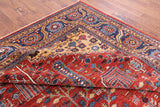 Red Persian Fine Serapi Hand Knotted Wool Rug - 8' 11" X 11' 6" - Golden Nile