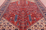 Red Persian Fine Serapi Handmade Wool Rug - 8' 11" X 11' 10" - Golden Nile
