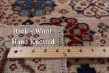 Ivory Turkmen Ersari Hand Knotted Wool Rug - 6' 4" X 8' 10" - Golden Nile