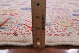 Ivory Turkmen Ersari Hand Knotted Wool Rug - 6' 4" X 8' 10" - Golden Nile