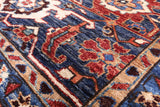 Blue Persian Fine Serapi Hand Knotted Wool Rug - 12' 1" X 14' 8" - Golden Nile