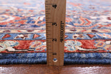 Blue Persian Fine Serapi Hand Knotted Wool Rug - 12' 1" X 14' 8" - Golden Nile