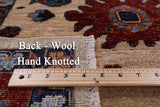 Ivory Persian Fine Serapi Handmade Wool Rug - 6' 2" X 9' 0" - Golden Nile