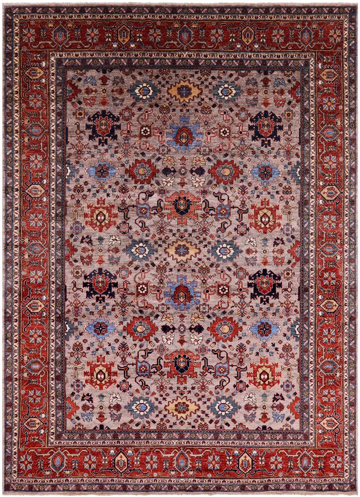 Persian Fine Serapi Hand Knotted Wool Rug - 10' 2" X 13' 10" - Golden Nile