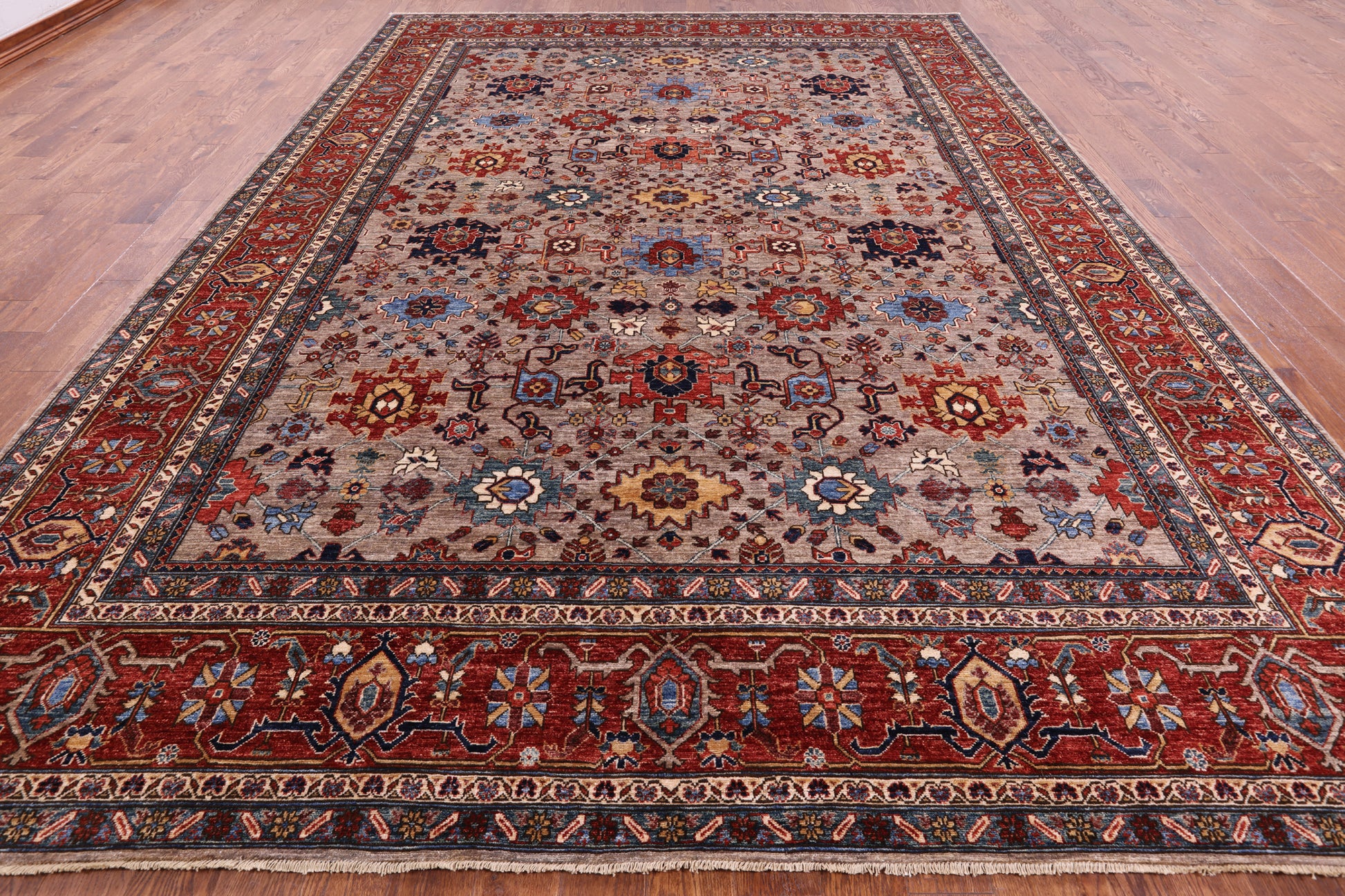 Persian Fine Serapi Hand Knotted Wool Rug - 10' 2" X 13' 10" - Golden Nile