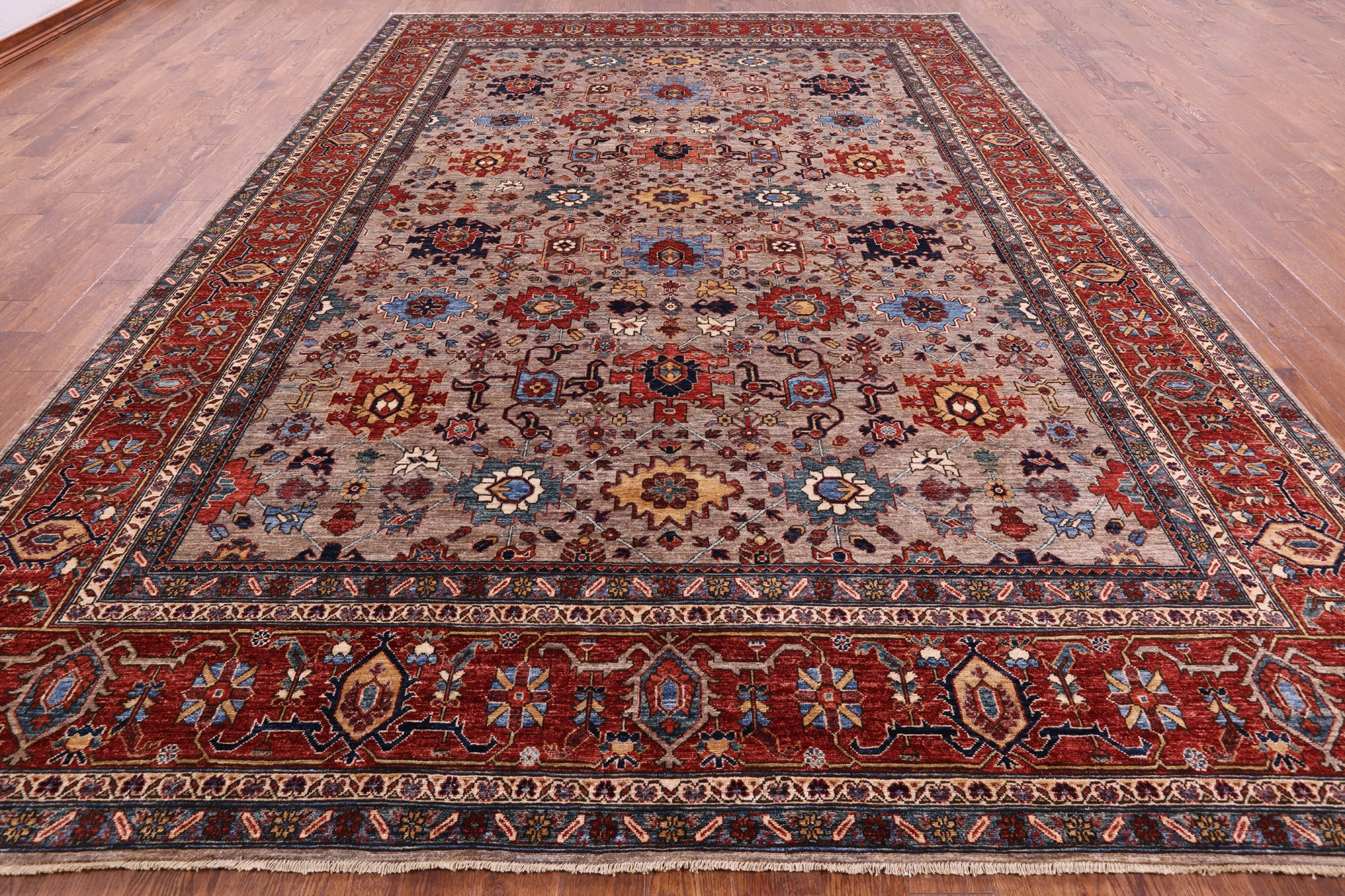 Persian Fine Serapi Hand Knotted Wool Rug - 10' 2" X 13' 10" - Golden Nile