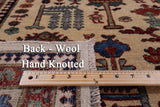 Ivory Tribal Persian Gabbeh Handmade Wool Rug - 4' 11" X 6' 8" - Golden Nile