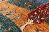 Tribal Persian Gabbeh Handmade Wool Rug - 2' 6" X 4' 2" - Golden Nile