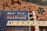 Tribal Persian Gabbeh Handmade Wool Rug - 3' 4" X 4' 10" - Golden Nile