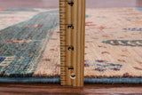 Tribal Persian Gabbeh Handmade Wool Rug - 3' 4" X 4' 10" - Golden Nile