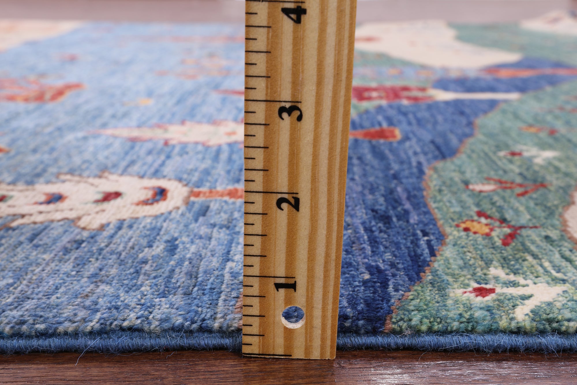 Tribal Persian Gabbeh Handmade Wool Rug - 5' 1" X 6' 9" - Golden Nile