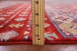 Red Tribal Khorjin Persian Gabbeh Handmade Rug - 4' 11" X 6' 7" - Golden Nile
