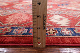 Red Turkmen Ersari Handmade Wool Rug - 6' 7" X 9' 9" - Golden Nile
