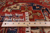 Red Turkmen Ersari Handmade Wool Rug - 5' 6" X 7' 11" - Golden Nile