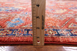 Red Turkmen Ersari Handmade Wool Rug - 5' 6" X 7' 11" - Golden Nile