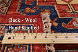 Red Turkmen Ersari Hand Knotted Wool Rug - 5' 0" X 6' 8" - Golden Nile