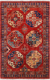 Turkmen Ersari Handmade Wool Rug - 3' 3" X 5' 1" - Golden Nile