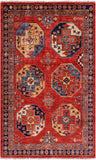 Turkmen Ersari Handmade Wool Rug - 3' 2" X 5' 3" - Golden Nile