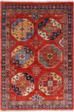 Turkmen Ersari Handmade Wool Rug - 3' 3" X 4' 9" - Golden Nile