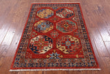 Turkmen Ersari Handmade Wool Rug - 3' 3" X 4' 9" - Golden Nile