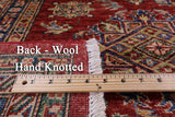Red Super Kazak Handmade Wool Rug - 6' 5" X 9' 9" - Golden Nile