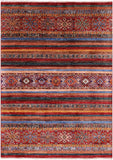 Khorjin Persian Gabbeh Handmade Wool Rug - 4' 3" X 6' 0" - Golden Nile