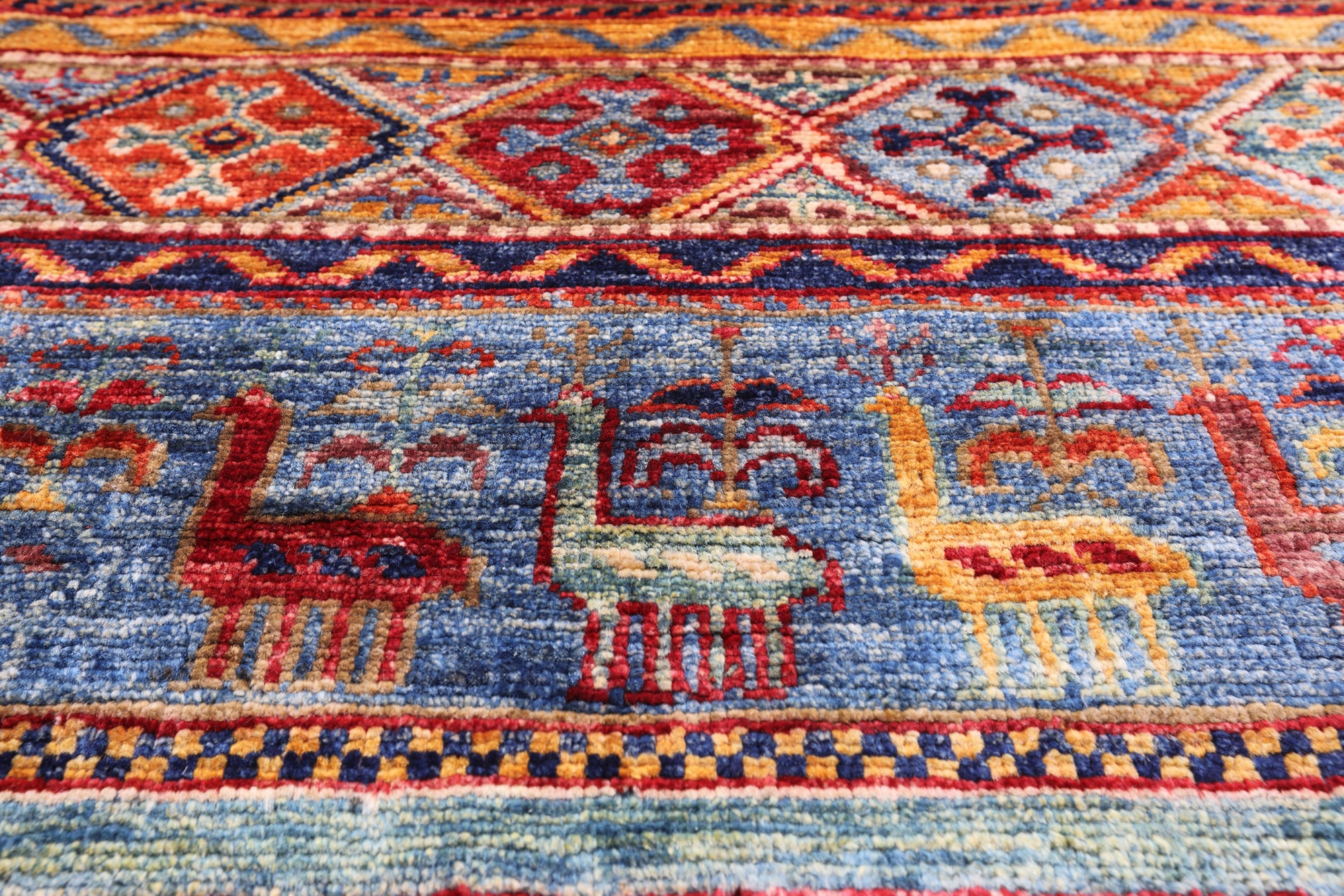 Tribal Persian Gabbeh Handmade Wool Rug - 3' 11" X 5' 11" - Golden Nile