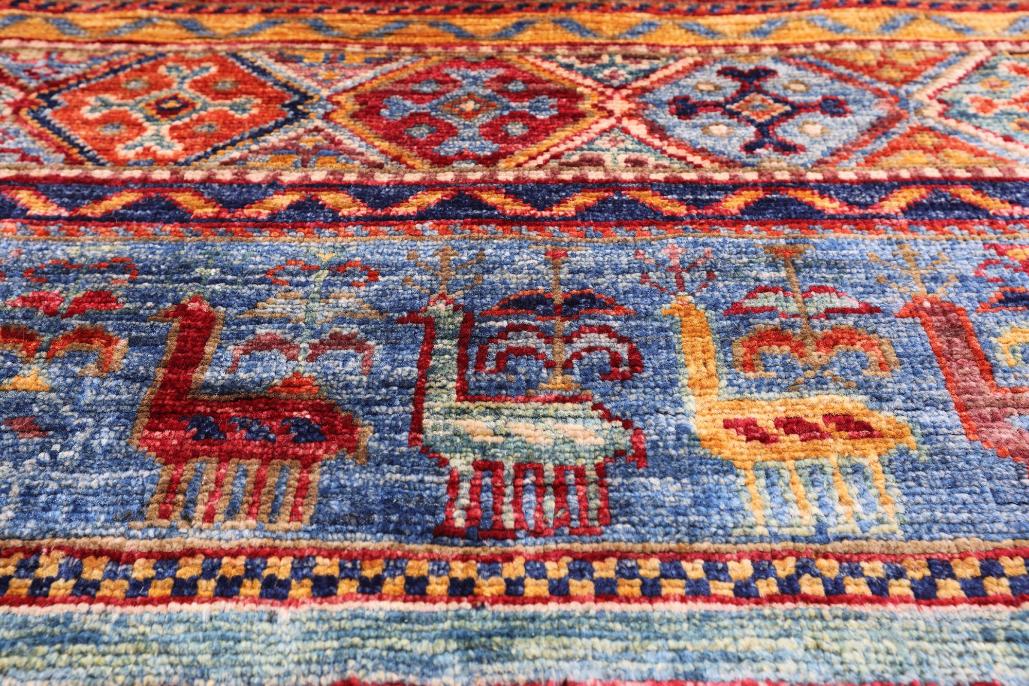 Tribal Persian Gabbeh Handmade Wool Rug - 3' 11" X 5' 11" - Golden Nile