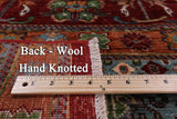 Khorjin Persian Gabbeh Handmade Wool Rug - 4' X 5' 9" - Golden Nile