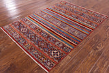 Khorjin Persian Gabbeh Handmade Wool Rug - 3' 11" X 5' 7" - Golden Nile