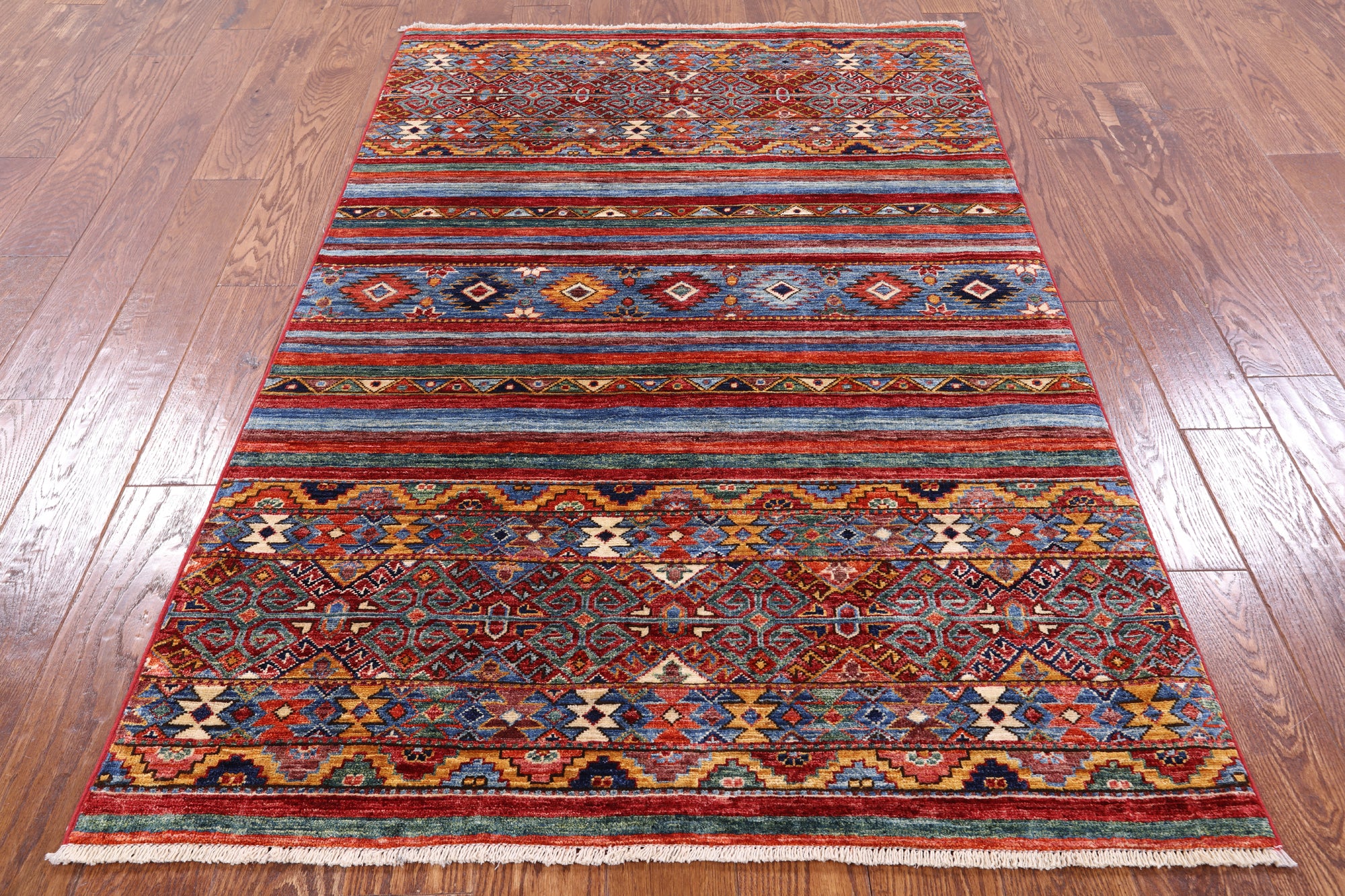 Khorjin Persian Gabbeh Hand Knotted Wool Rug - 3' 10" X 6' 0" - Golden Nile