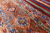 Khorjin Persian Gabbeh Handmade Wool Rug - 4' 2" X 6' 0" - Golden Nile