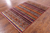 Khorjin Persian Gabbeh Handmade Wool Rug - 4' 2" X 6' 0" - Golden Nile
