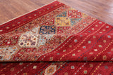 Red Khorjin Persian Gabbeh Hand Knotted Wool Rug - 8' 3" X 11' 4" - Golden Nile