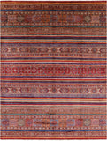 Tribal Khorjin Persian Gabbeh Handmade Wool Rug - 9' 2" X 11' 11" - Golden Nile