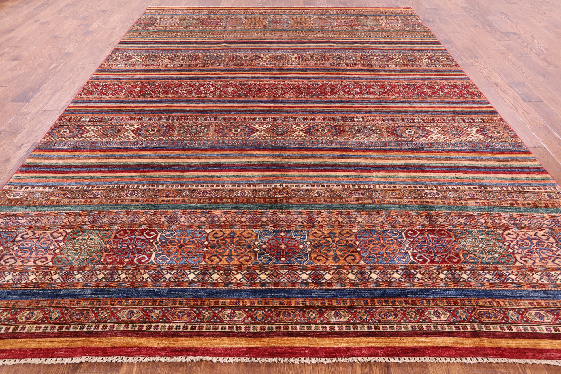 Tribal Khorjin Persian Gabbeh Handmade Wool Rug - 9' 2" X 11' 11" - Golden Nile