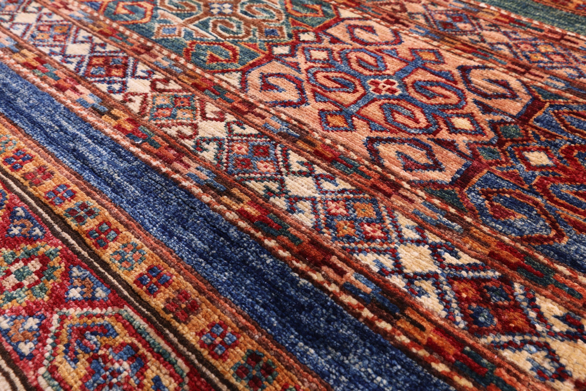 Tribal Khorjin Persian Gabbeh Handmade Wool Rug - 9' 2" X 11' 11" - Golden Nile