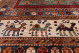 Tribal Persian Gabbeh Handmade Wool Rug - 8' 3" X 10' 0" - Golden Nile