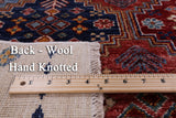 Ivory Khorjin Persian Gabbeh Handmade Wool Rug - 8' 1" X 9' 7" - Golden Nile