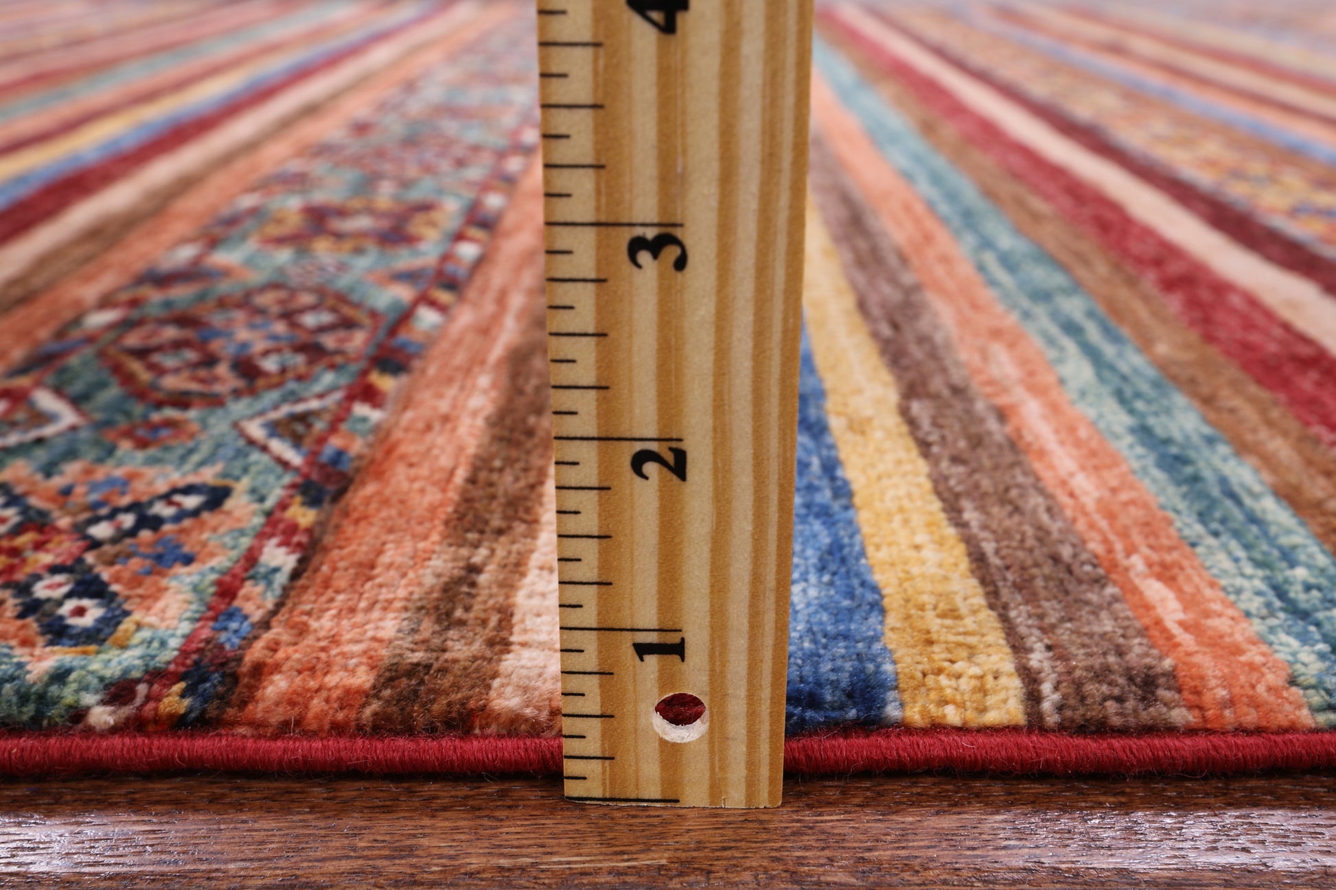 Khorjin Persian Gabbeh Hand Knotted Wool Rug - 4' 1" X 6' 4" - Golden Nile