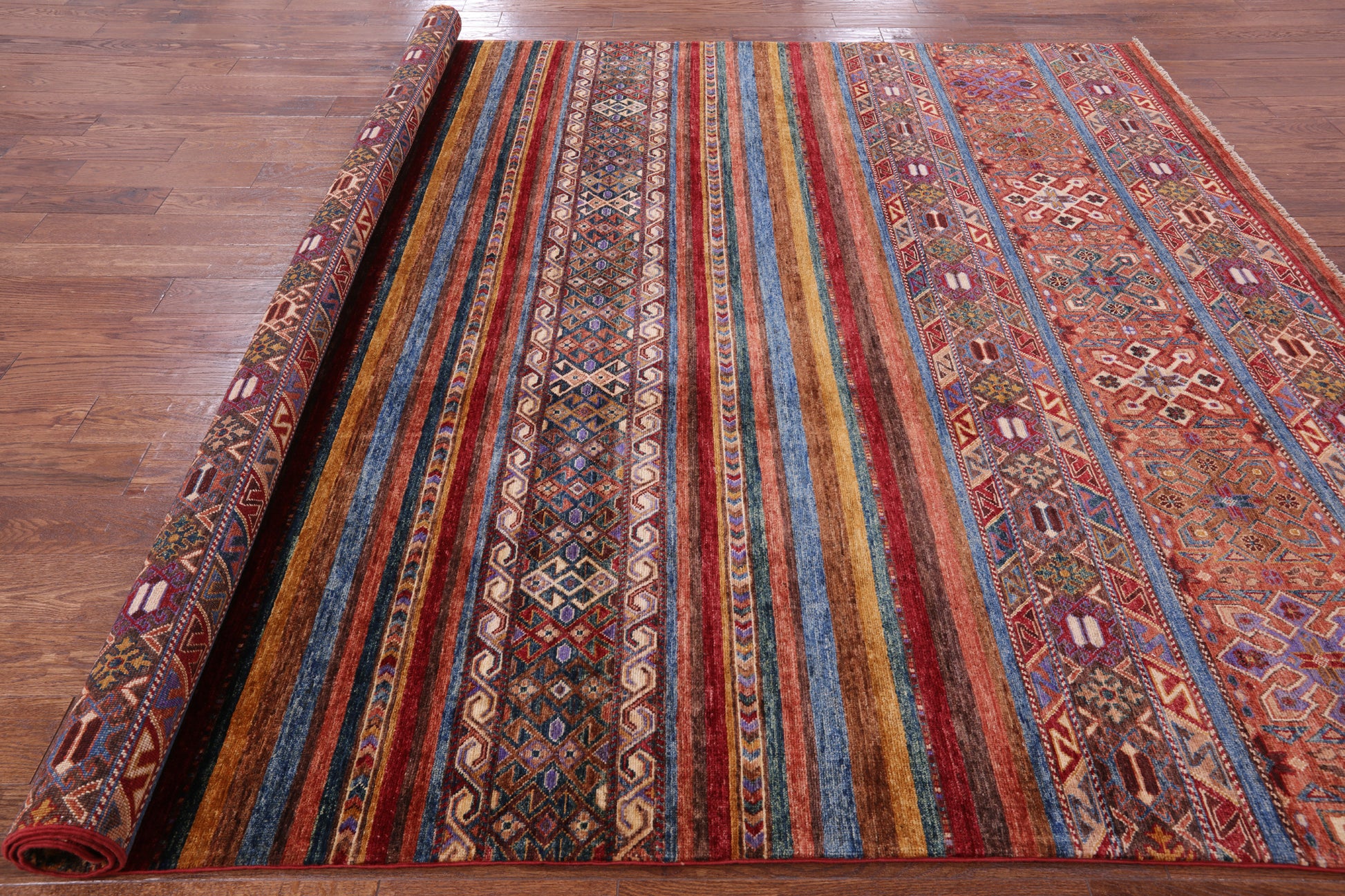 Khorjin Persian Gabbeh Handmade Wool Rug - 8' 3" X 10' 0" - Golden Nile