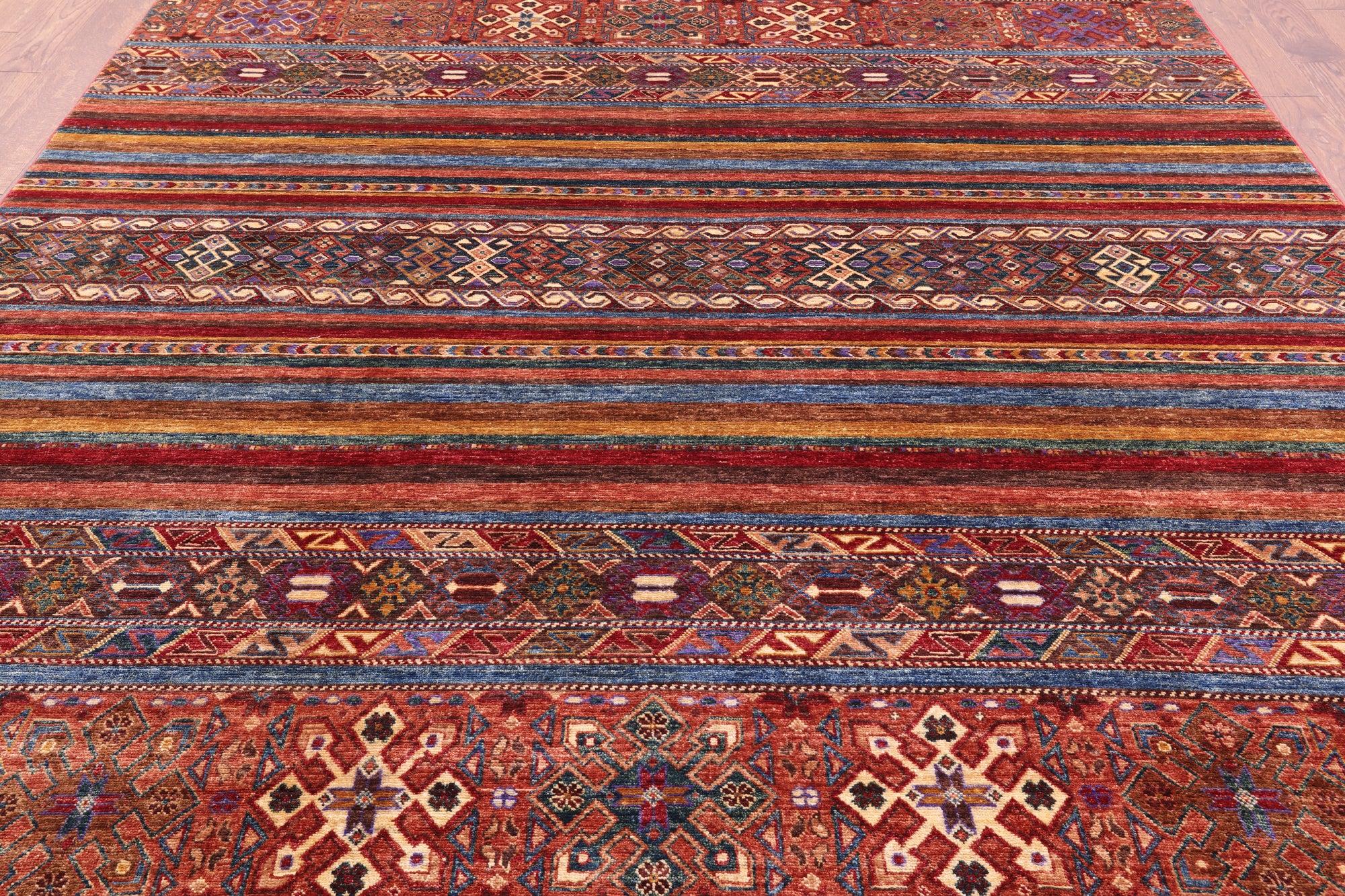 Khorjin Persian Gabbeh Handmade Wool Rug - 8' 3" X 10' 0" - Golden Nile