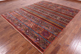 Khorjin Persian Gabbeh Handmade Wool Rug - 8' 3" X 10' 0" - Golden Nile