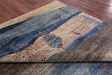 Tribal Persian Gabbeh Hand Knotted Wool Rug - 8' 1" X 9' 7" - Golden Nile